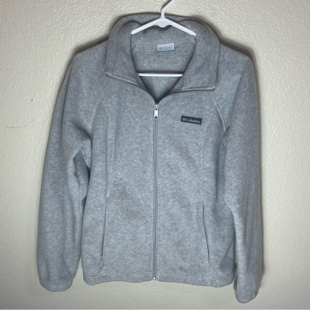 COLUMBIA Benton springs gray fleece full zip up jacket medium